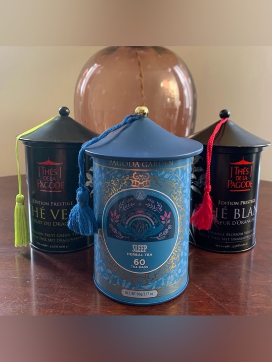 Other - Lot of 3 Pagoda Metal Tea Tins